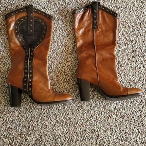 🤎KENNETH COLE🤎tall, brown leather boots